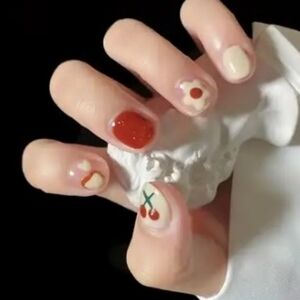 Nails Professional DIY Set with Cherry Design